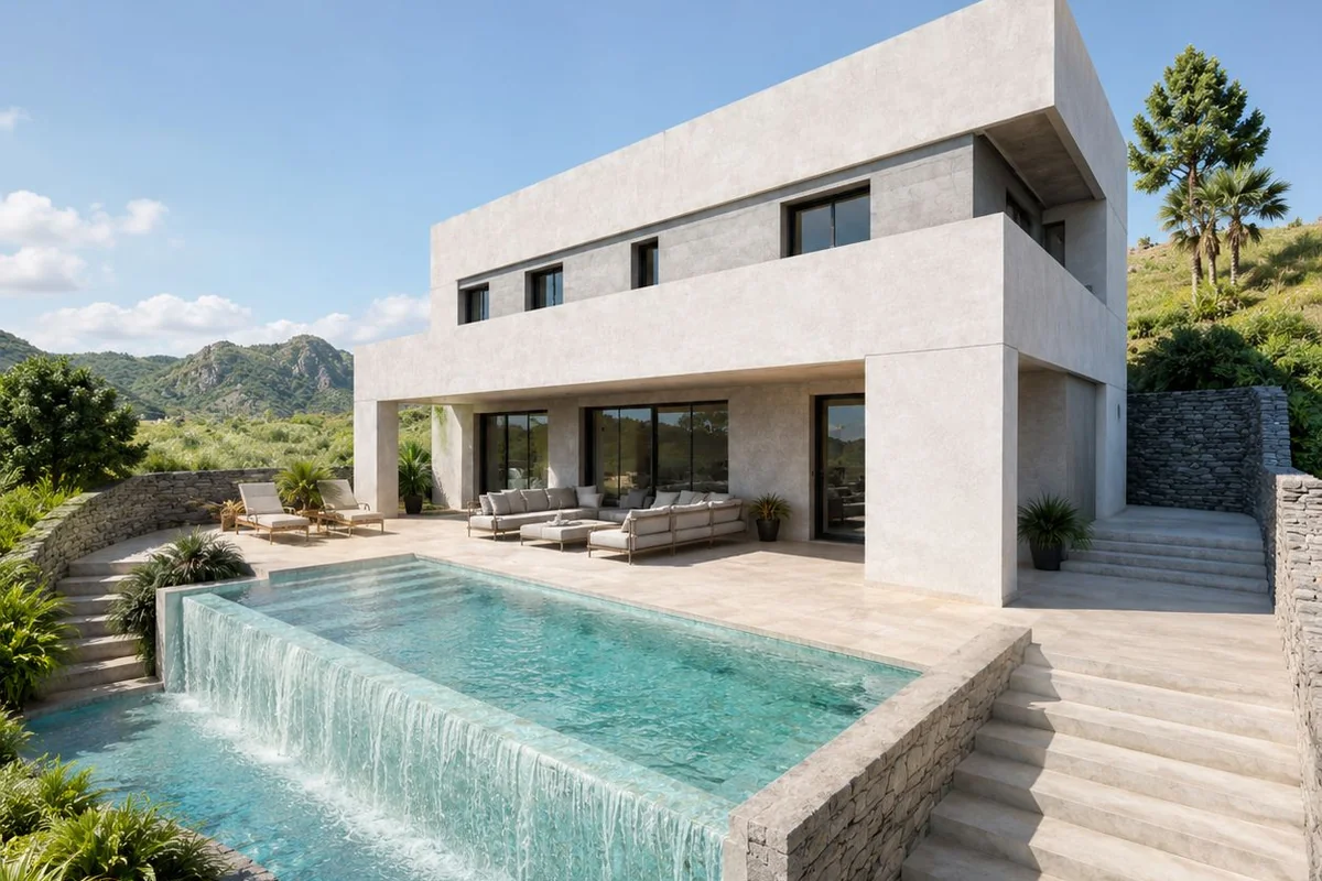 Infografía de Casa Punta Lara, vivienda unifamiliar en Nerja